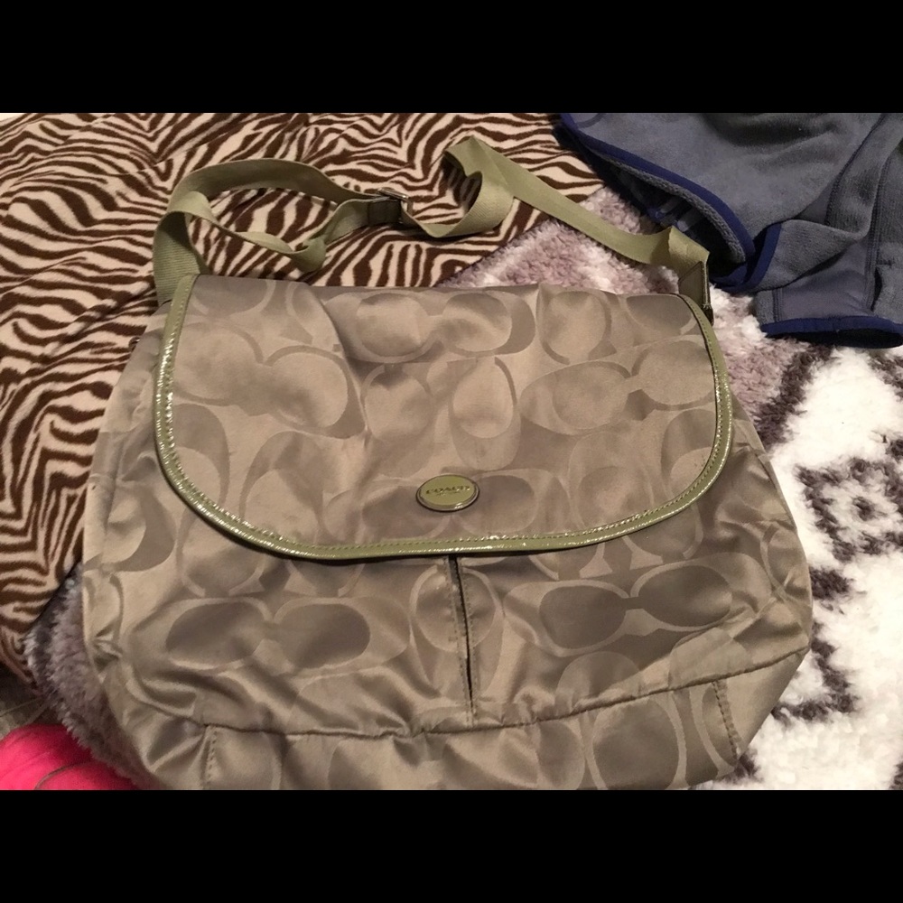 GUC coach diaper bag, Sage Green